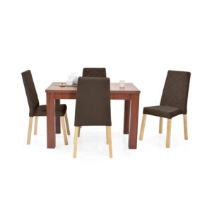 Set Comedor Mérida 4P Sillas Liverpool Tela Chocolate 1 Set Comedor Mérida 4P Sillas Liverpool Tela Chocolate
